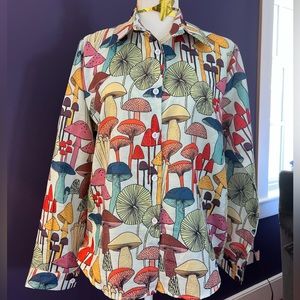 Fun button down for the cottage core or mushroom obsessed